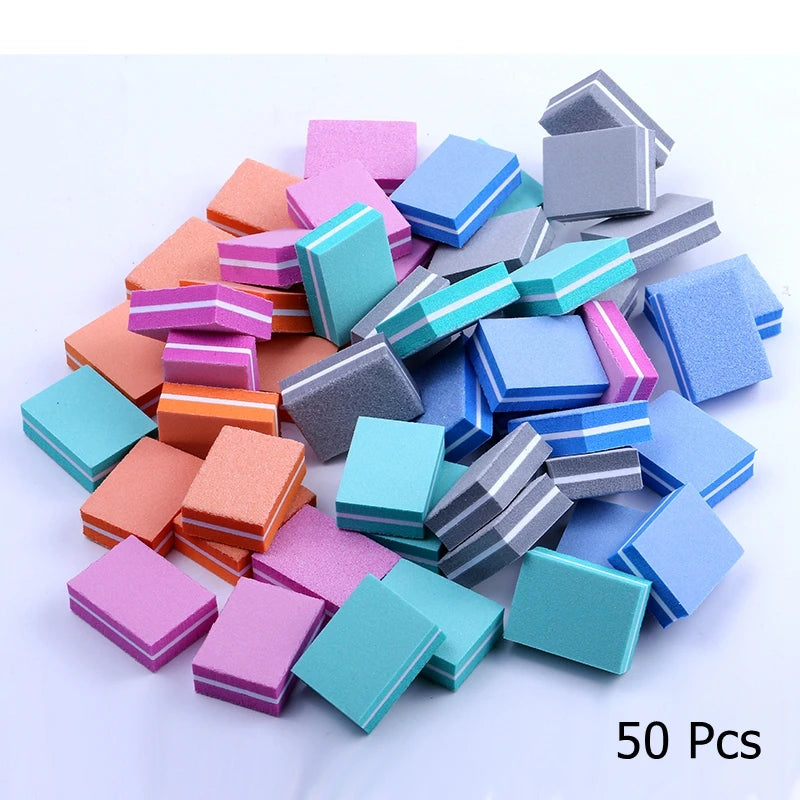 Double-sided Mini Nail File Blocks Colorful Sponge