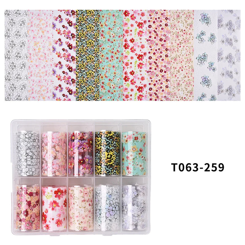 Patterns Nail Foils for Transfer Paper Stickers Sliders Adhesive Nails Wraps