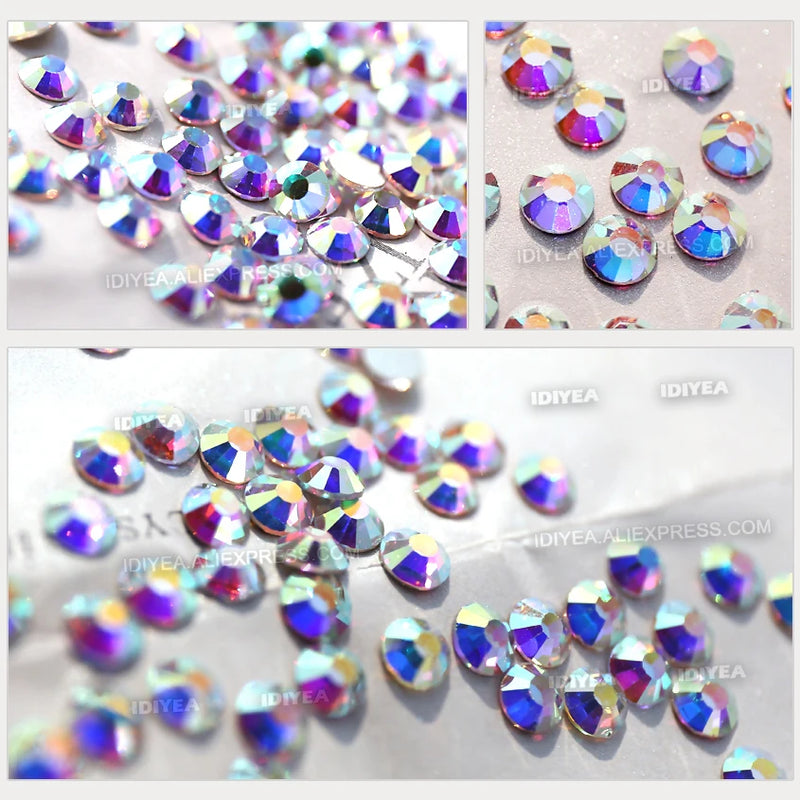 Clear AB Non hot fix Rhinestones crystals glass