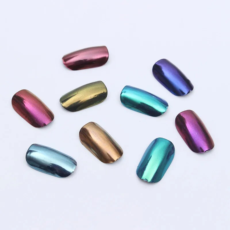 Mirror Glitter Nail Chrome Pigment Shell Dazzling DIY Salon Micro  Powder iridescent Nail Art Decorations