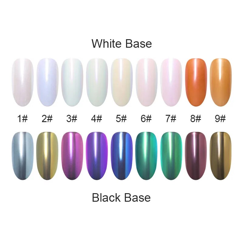 Mirror Glitter Nail Chrome Pigment Shell Dazzling DIY Salon Micro  Powder iridescent Nail Art Decorations