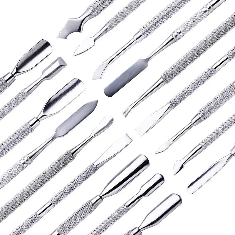 1pcs Double-ended Stainless Steel Cuticle Pusher