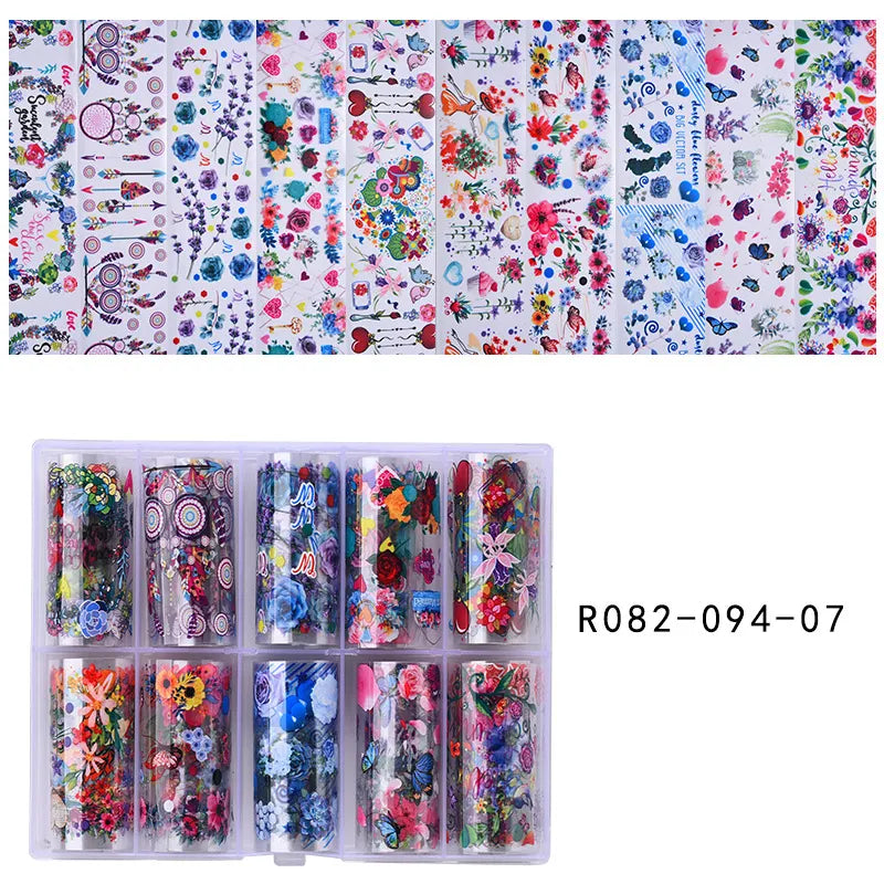 Patterns Nail Foils for Transfer Paper Stickers Sliders Adhesive Nails Wraps