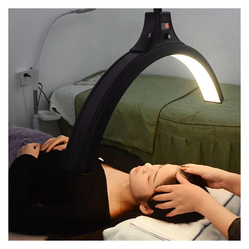 28INCH LED Half Moon Eyelash Floor Lamp Facial Skincare Tattoo Eyebrow