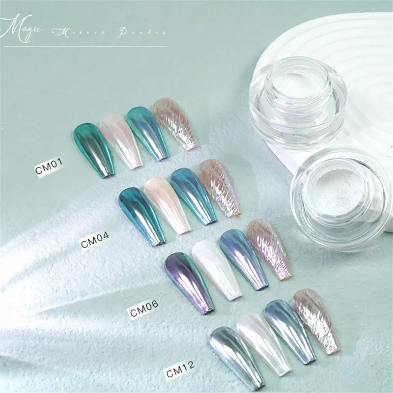 Moonlight Aurora Nail Glitter Chameleon Powder Heller Spiegeleffekt