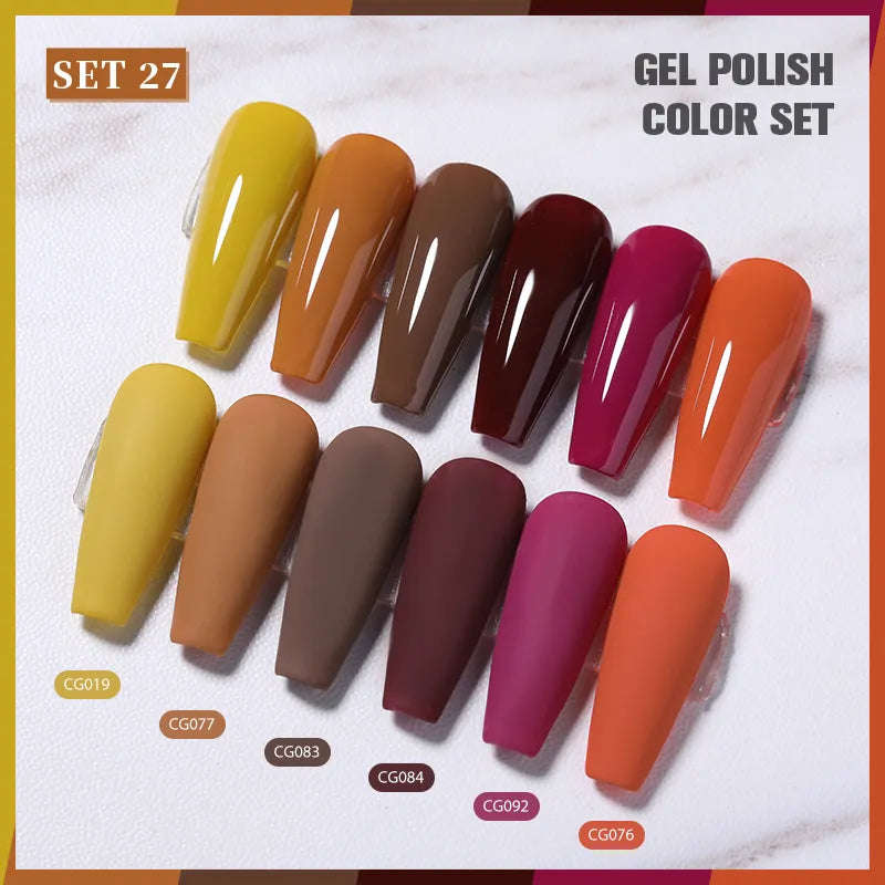 BORN PRETTY Fall Winter Gel Nail Polish Christmas Gift Collection 6PCS 10ml