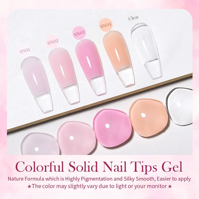 BORN PRETTY Solid Nail Tips Gel 5g Transparent UV LED