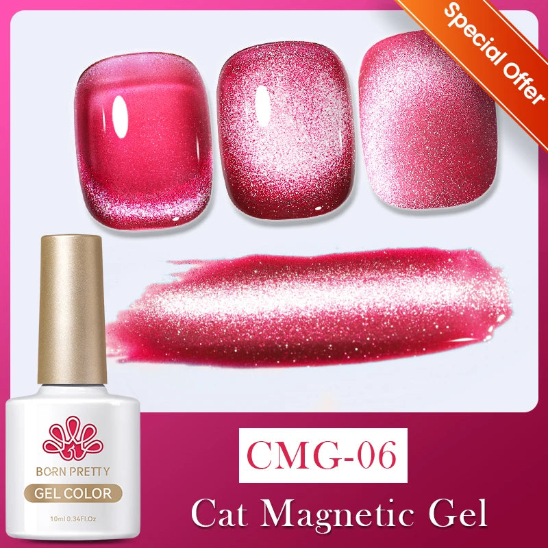 BORN PRETTY 10ml Moonlight Cat Magnetic Gel Polish UV LED