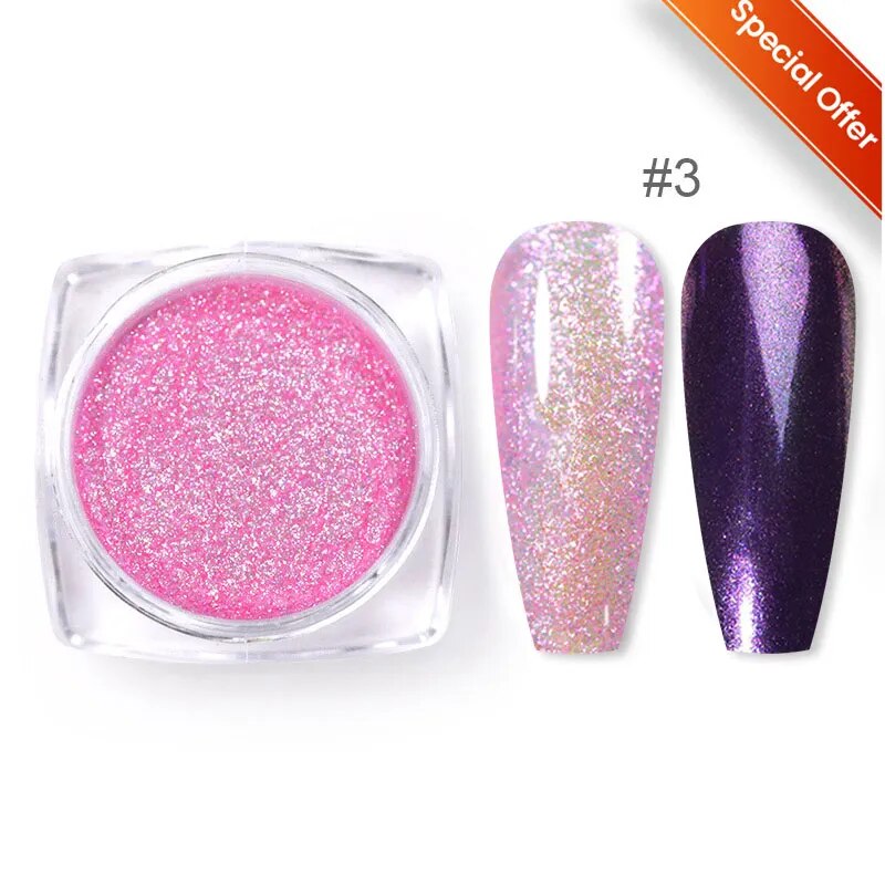 1 Box Pearl Shell Nail Glitter Powder Aurora Nails Ice Transparent Art Pigment Chrome Glitters