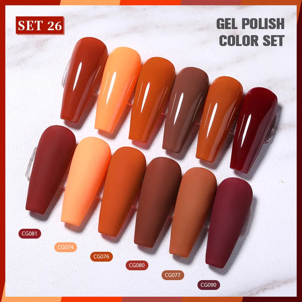 BORN PRETTY Fall Winter Gel Nail Polish Christmas Gift Collection 6PCS 10ml