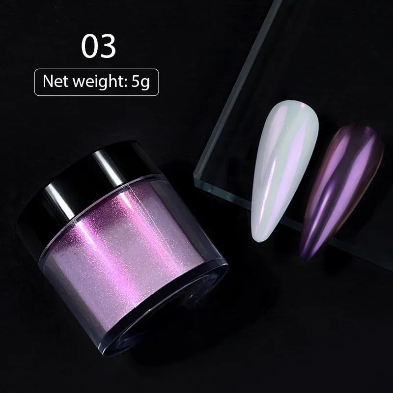 Nail Mirror Glitter Powder Metallic Colorful Dust Metal Effect