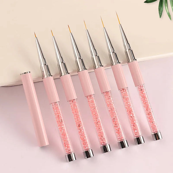 Professional Nail Art Brushes Nail Line Brush Pink Gel Painting Pe