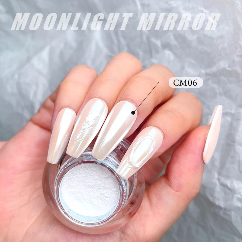 Aurora Moonlight Chrome Powder for Nail Art