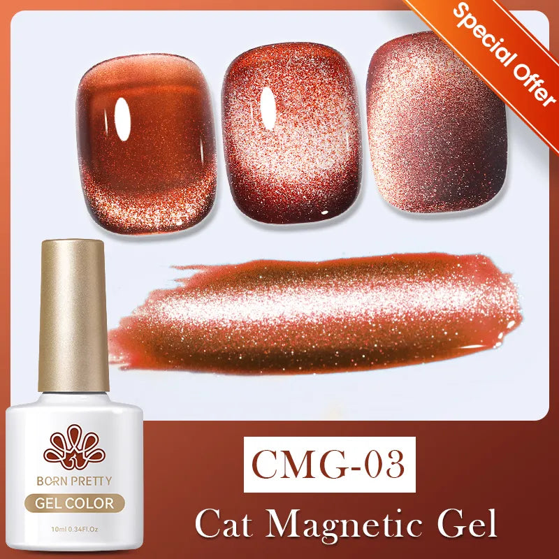 BORN PRETTY 10ml Moonlight Cat Magnetic Gel Polish UV LED