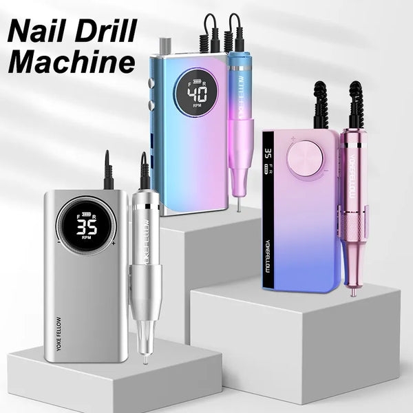 40000/35000RPM Portable Electric Nail Drill Machine With LCD Display