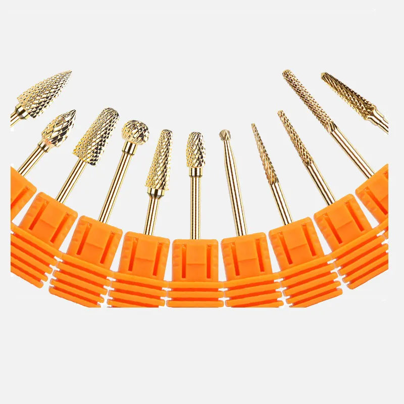 Cutter Golden Nail Drill Bits For Electric Nail Drill Machine