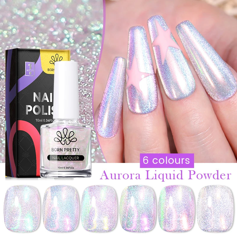 BORN PRETTY 10ml  Aurora Powder Liquid Mirror Chrome