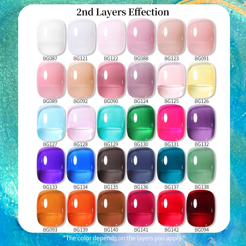 15ML Jelly Purple Nail Gel Polish Colorful Translucent