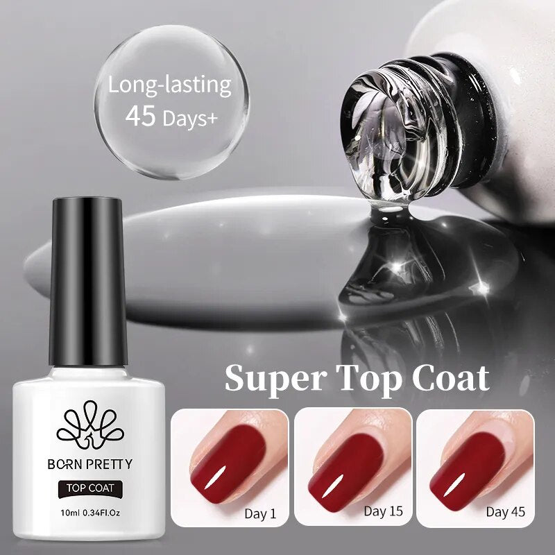 BORN PRETTY 10ml Base Gel Top Coat UV Gel Nail Polish Nail Art Manicure