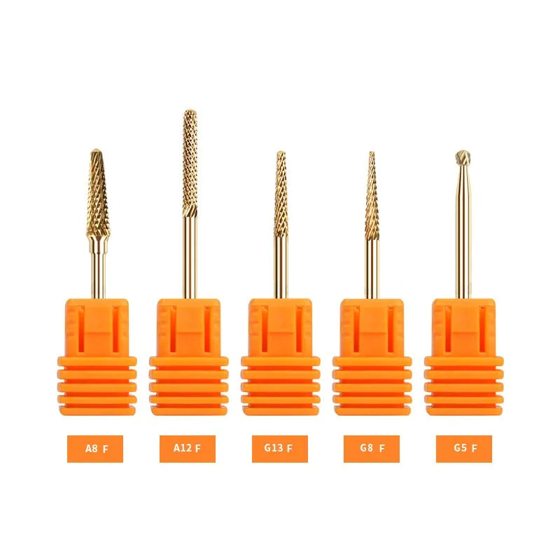 Cutter Golden Nail Drill Bits For Electric Nail Drill Machine