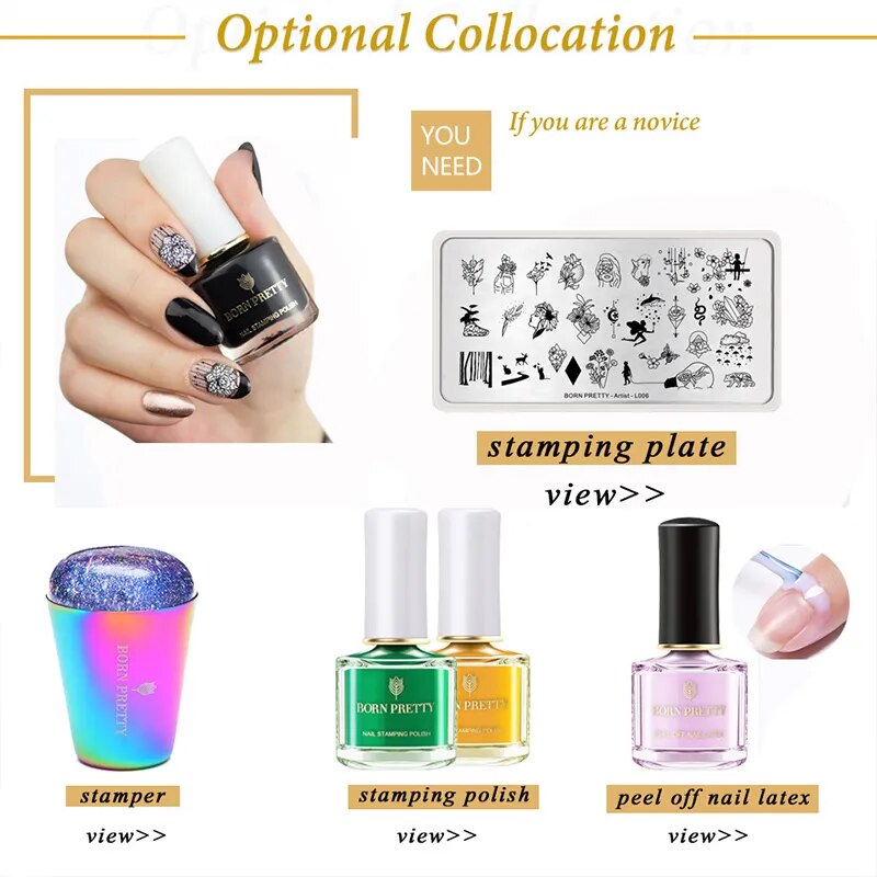 BORN PRETTY 10ml 25 Colors Nail Stamping Regular Polish Nail Art