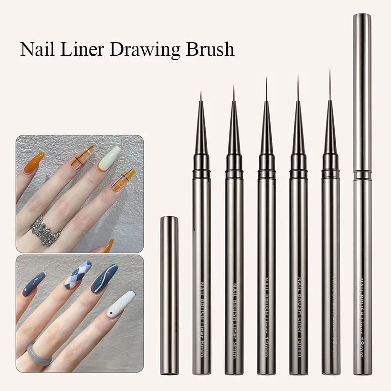 1PC Nail Liner Brush Drawing Lines Stripe Painting Flower