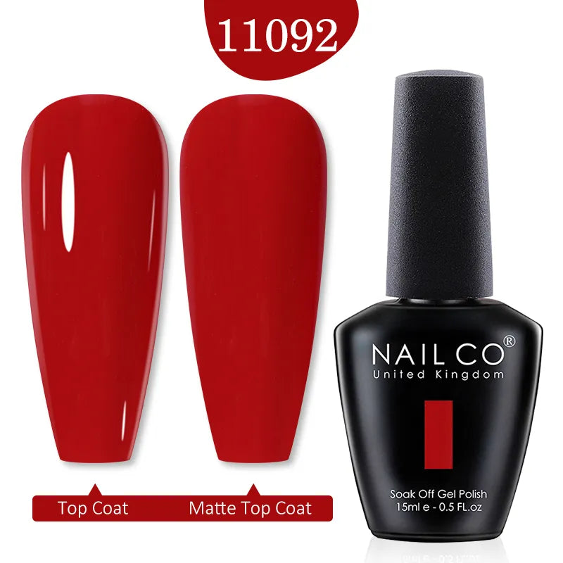 15ml Gel Nail Polish  Hybrid Varnish Black Red ColorUV Nail Supplies