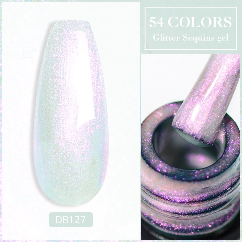 6ml Glitter Gel Nail Polish Sparkling Nail Art  UV Gel Colorful