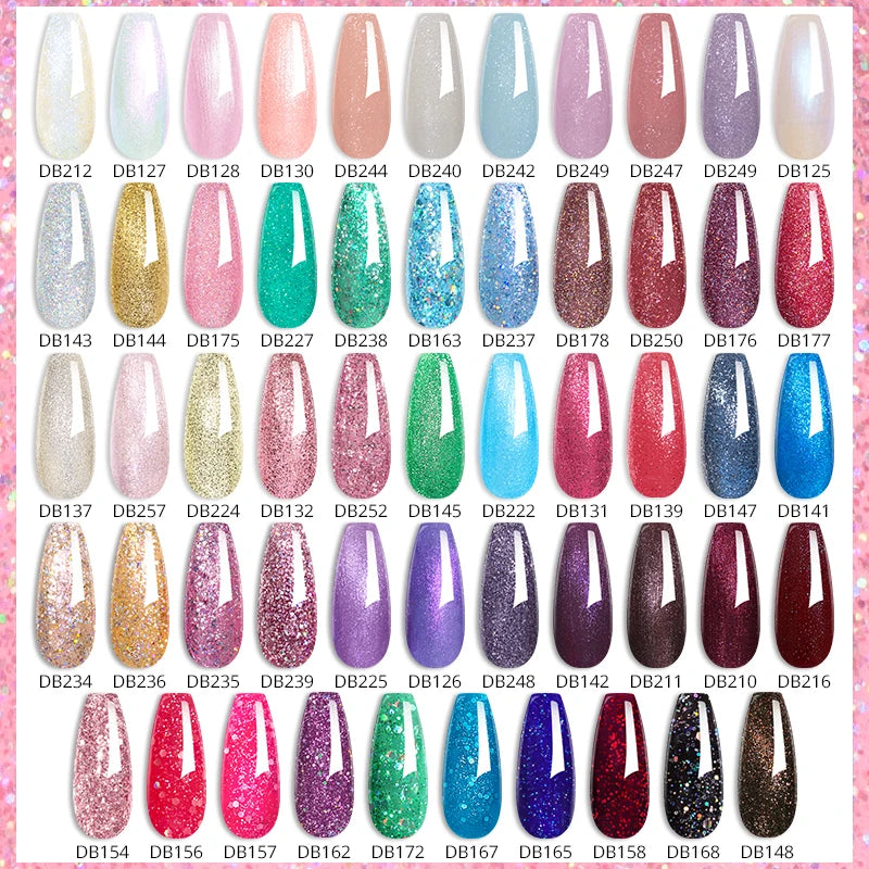 6ml Glitter Gel Nail Polish Sparkling Nail Art  UV Gel Colorful