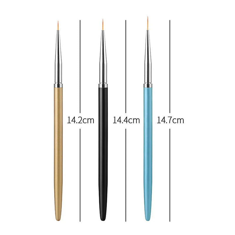 5pcs/Set Dual-Ended Nail Art Dotting Pen With Rhinestones Handle