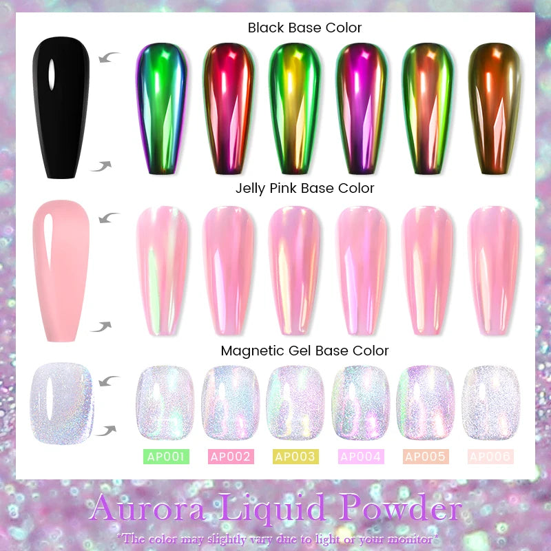 BORN PRETTY 10ml  Aurora Powder Liquid Mirror Chrome