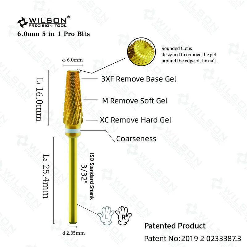 5 in 1 Pro Nail drill bits