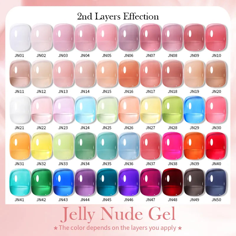 BORN PRETTY 10ML Jelly Nude Gel Polish Translucent Gel Manicure UV LED