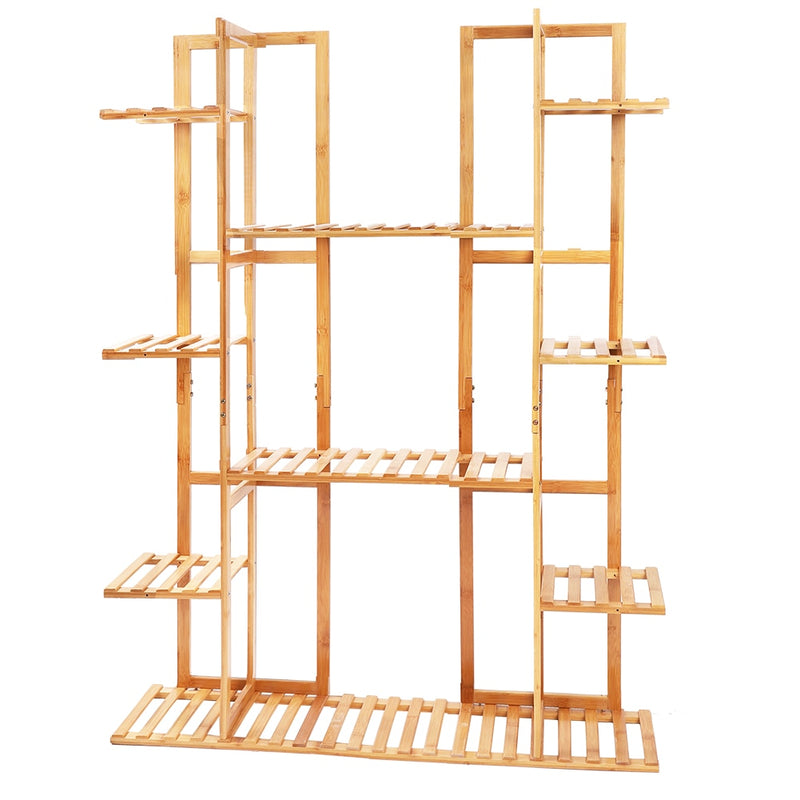 17 Potted Plant Stand Rack Shelf Indoor Outdoor Display Bamboo Material