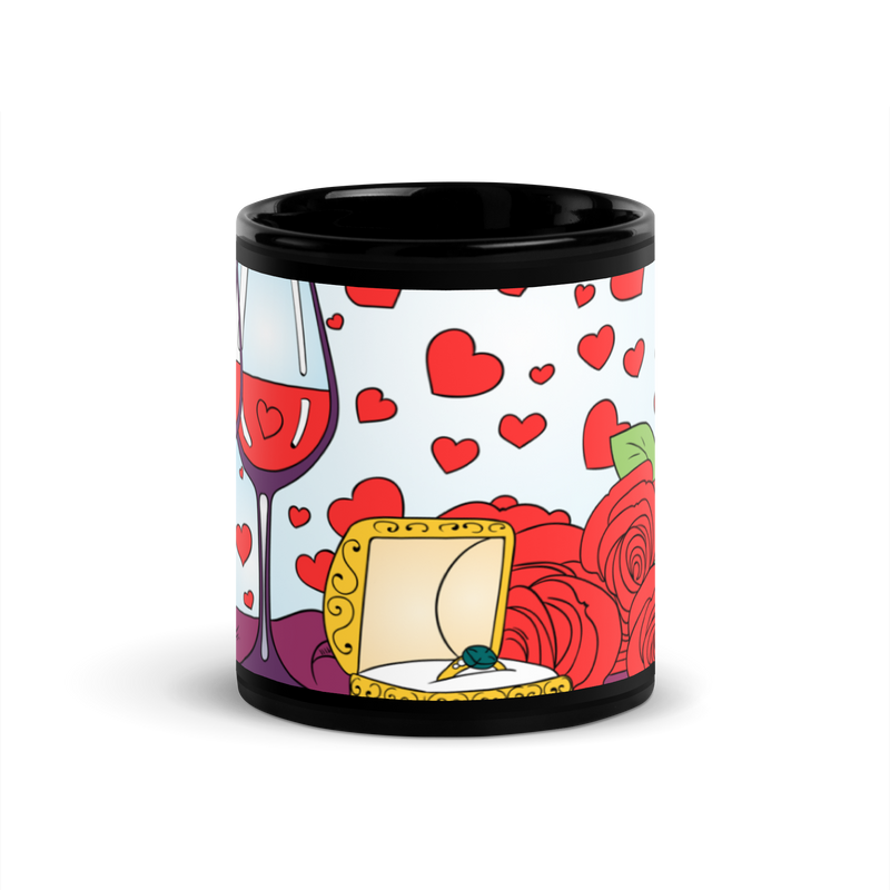 Heart Black Glossy Mug