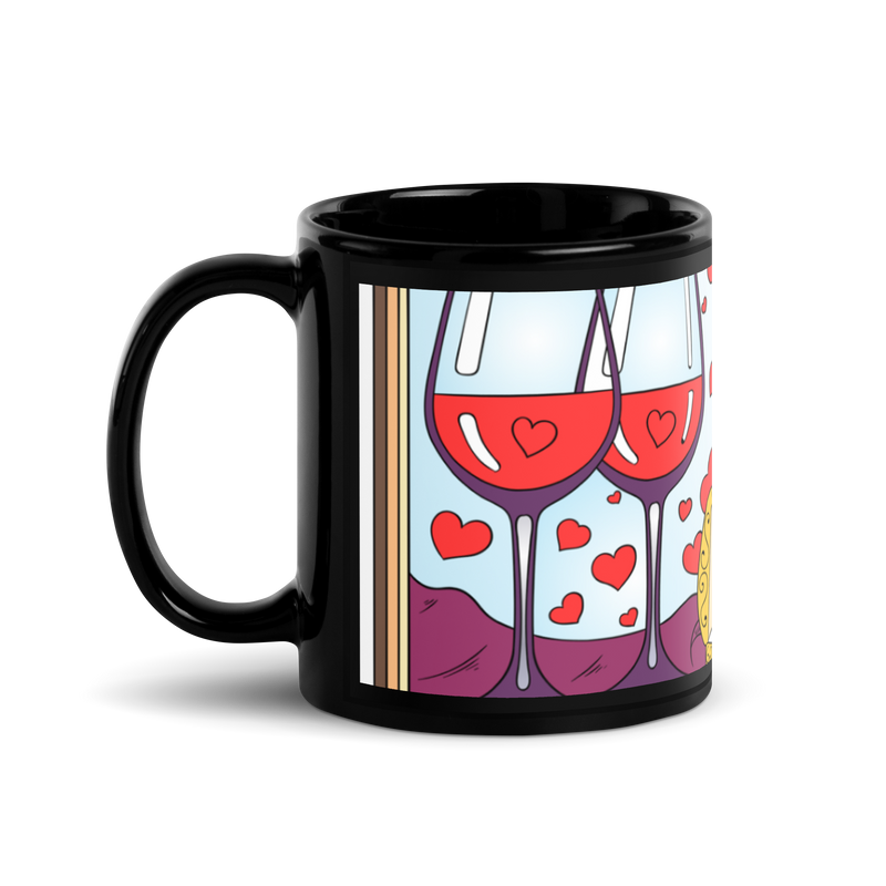 Heart Black Glossy Mug