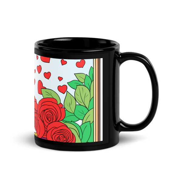 Heart Black Glossy Mug