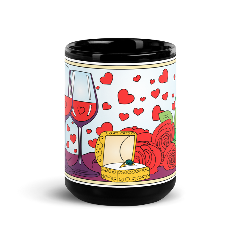 Heart Black Glossy Mug