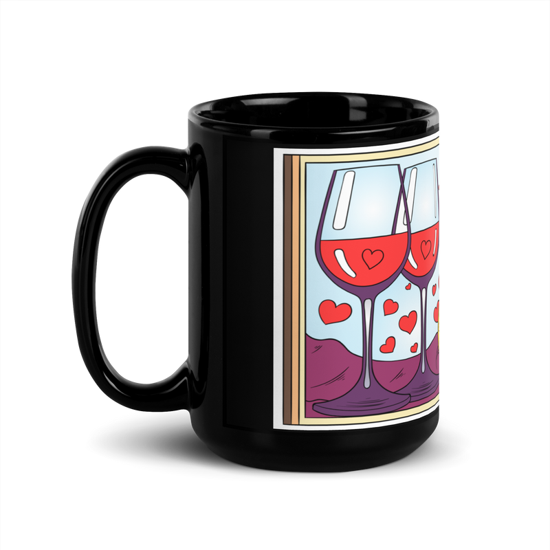 Heart Black Glossy Mug