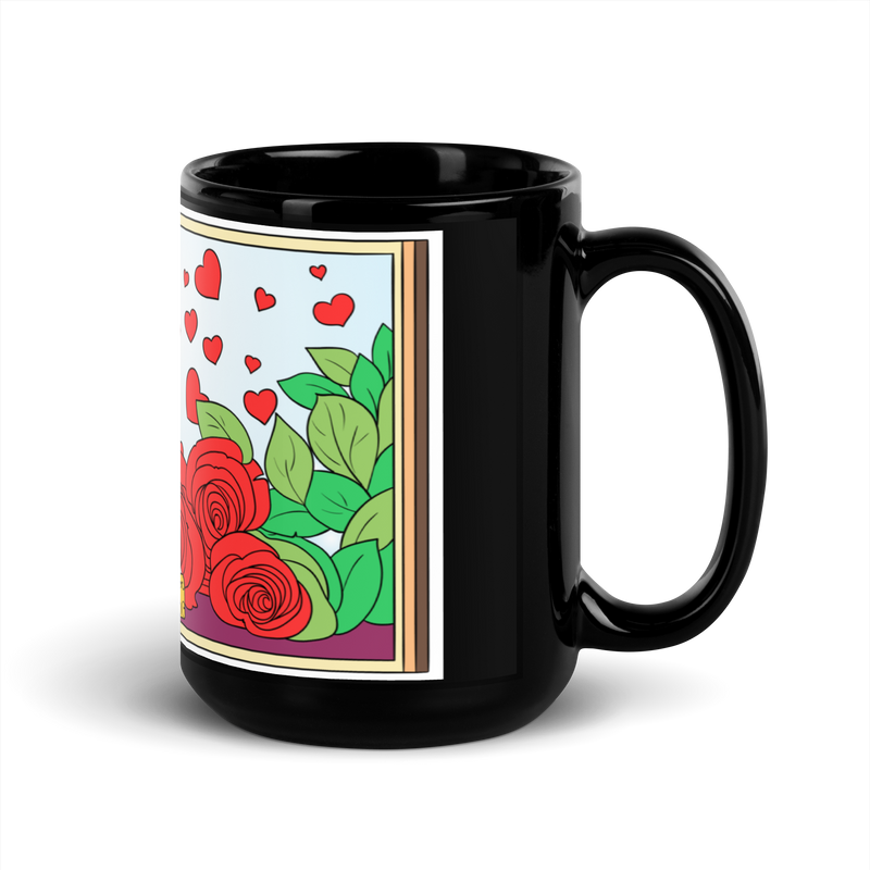 Heart Black Glossy Mug