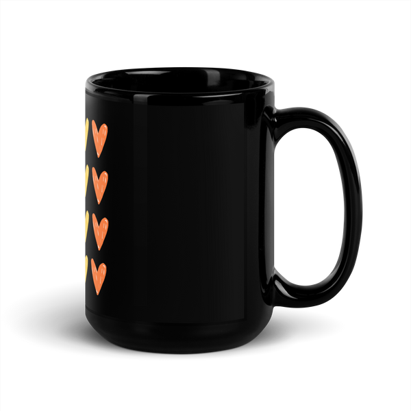 Schwarzer, glänzender Becher