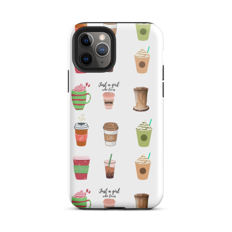 Love coffee tough iPhone case