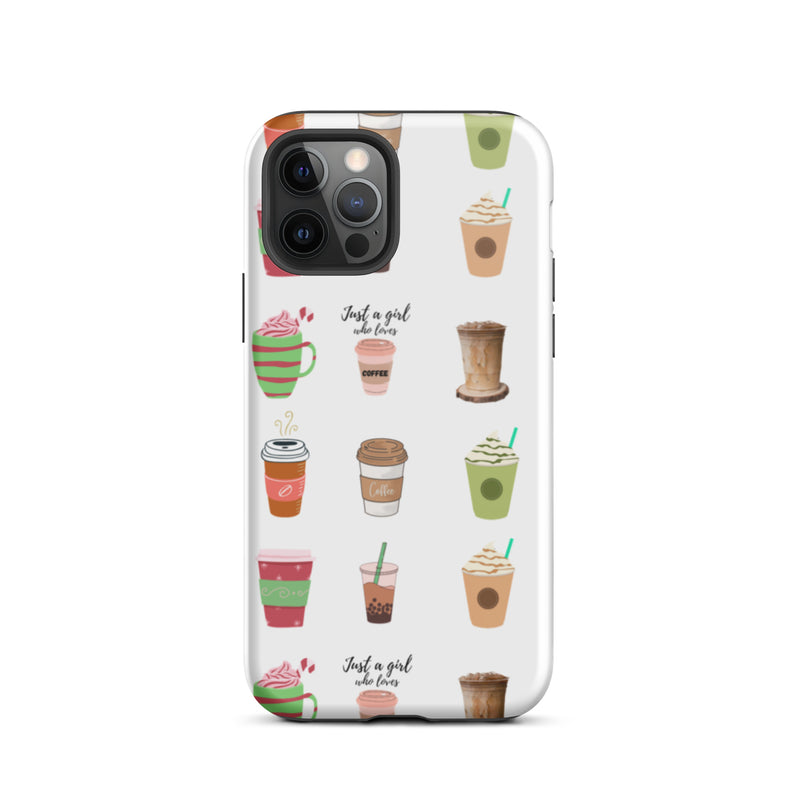 Love coffee tough iPhone case