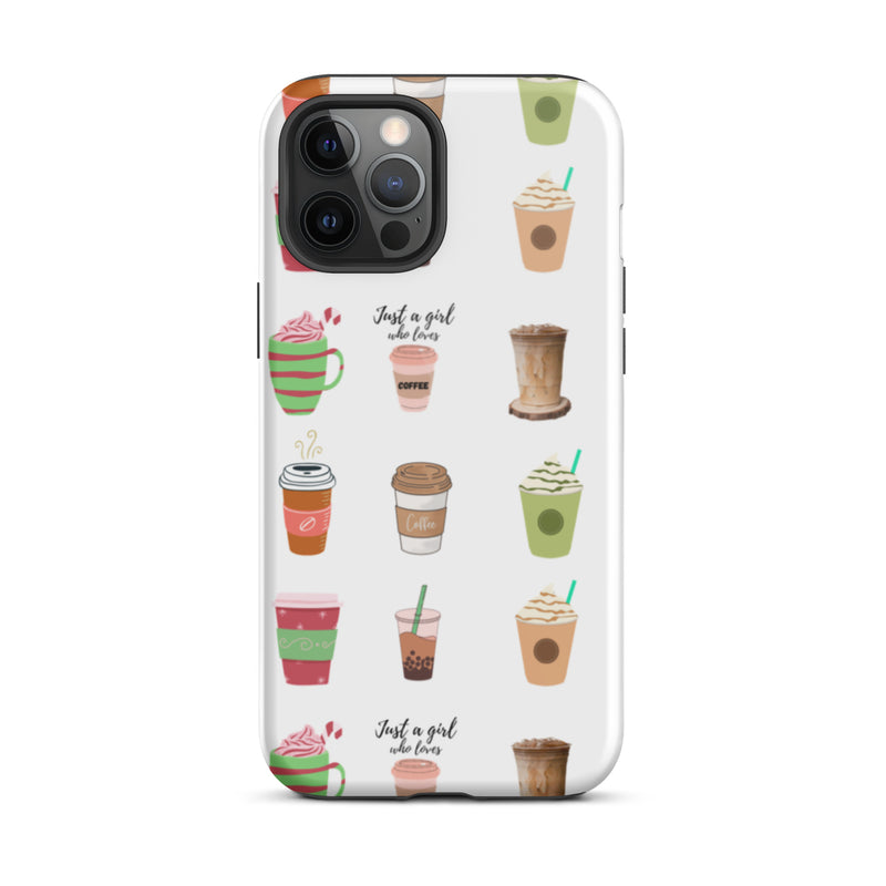 Love coffee tough iPhone case