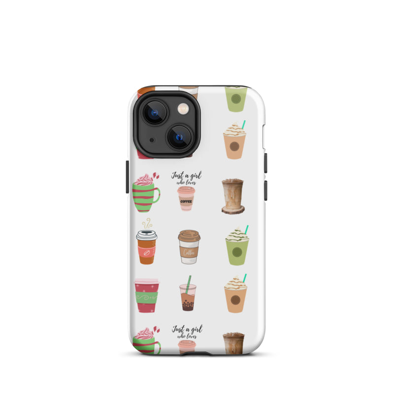 Love coffee tough iPhone case