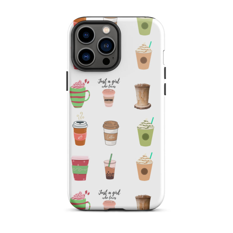 Love coffee tough iPhone case