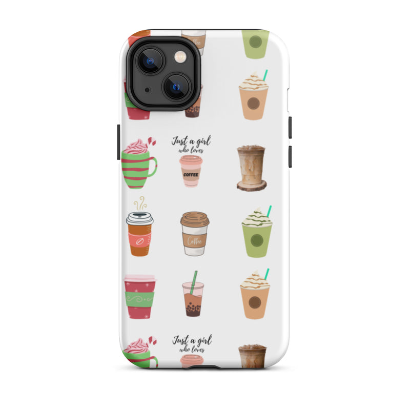 Love coffee tough iPhone case