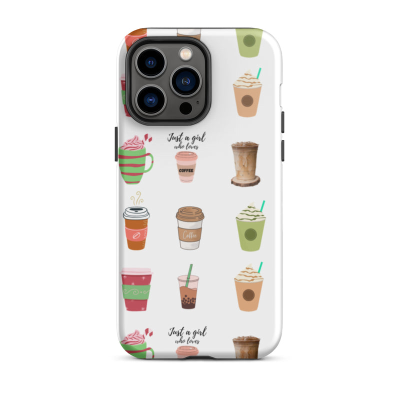 Love coffee tough iPhone case