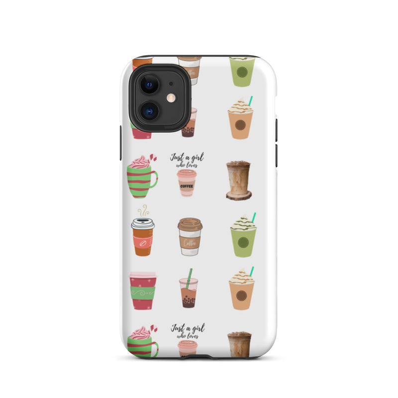 Love coffee tough iPhone case