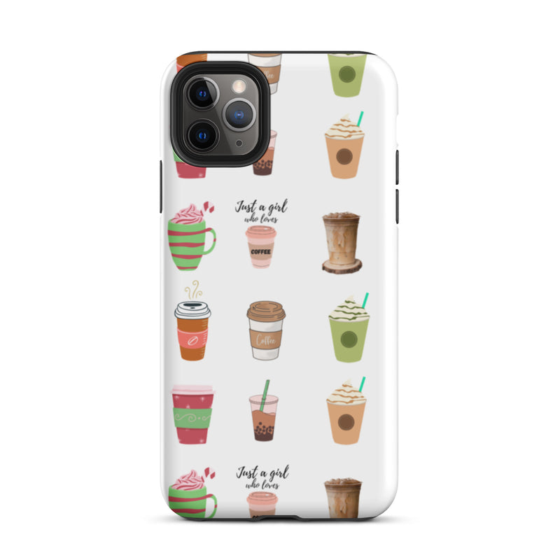 Love coffee tough iPhone case